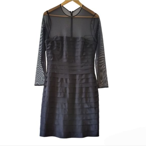 Ralph Lauren Mesh Mini Black Dress Size 10. - Picture 3 of 15
